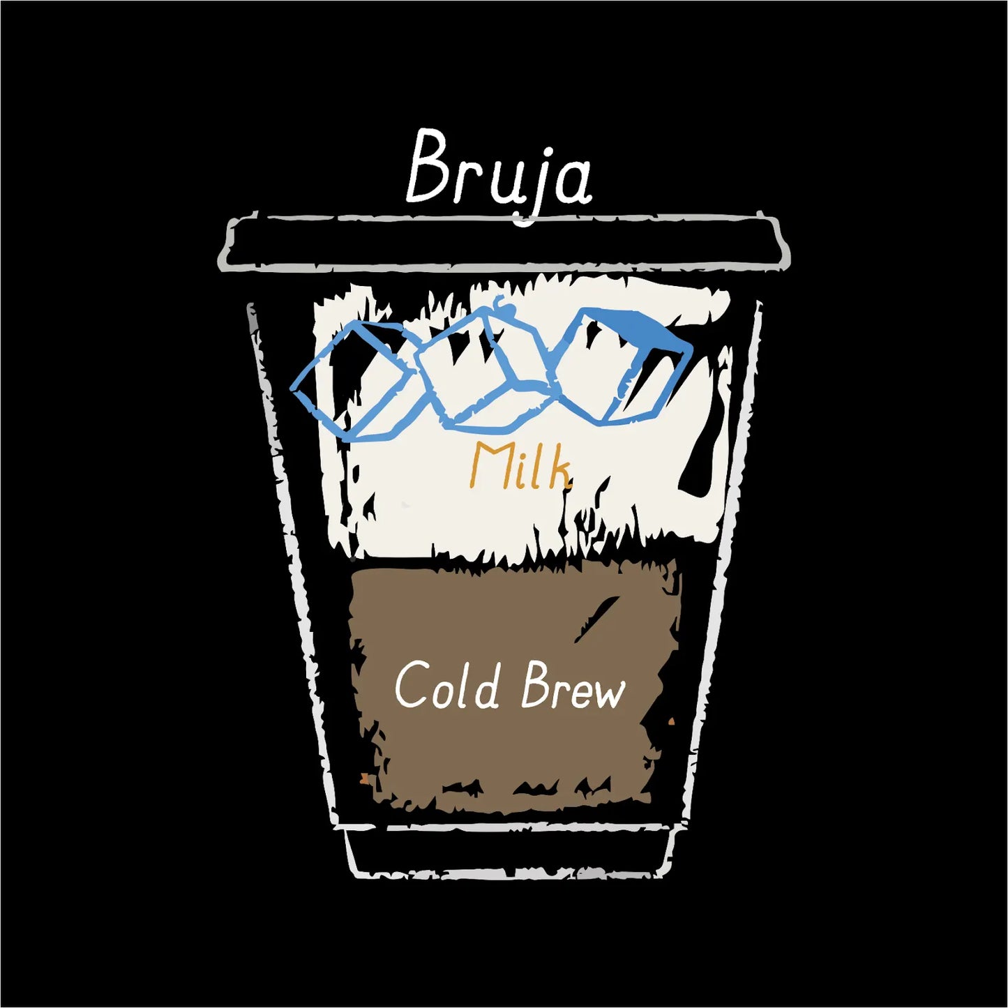 Bruja (Cold Brew Iced Latte)